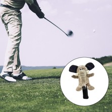 ST Decor 2 Adet Komik Golf Kulübü Başlıklar Yumuşak Peluş Hayvan Ahşap Sürücü Kafa Kapağı (Yurt Dışından)