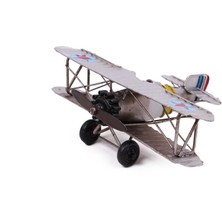 Peanelife Metal Uçak Çift Kanatlı Biblo Peanelife Dekoratif Hediyelik