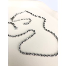 Atelier Deep Burgu Zincir 316 L 45 cm Gümüş Çelik Kolye
