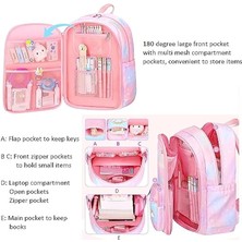 Dmxtop Ilkokul Için Kawaii Kız Sırt Çantası Bölmeli Çocuk Kitap Çantası Kızlar Için Sevimli Öğrenci Sırt Çantası (Yurt Dışından)