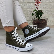 Fiyra 555 Haki Uzun Sneaker Keten Spor Ayakkabı