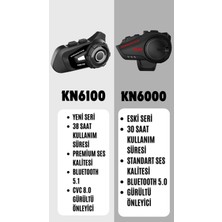 Knmaster KN6100 Motosiklet Kask İnterkom Bluetooth Intercom Kulaklık Seti Siyah