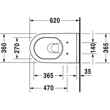 Duravit Asma Klozet Starck3 62 cm Tahret Borusuz