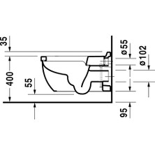 Duravit Asma Klozet Starck3 62 cm Tahret Borusuz