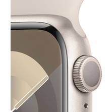 Apple Watch Seri 9 Gps 41MM Yıldız Işığı Alüminyum Kasa Spor Kordon  - M/l MR8U3TU/A
