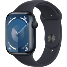 Apple Watch Seri 9 Gps 45MM Gece Yarısı Alüminyum Kasa Spor Kordon - M/l MR9A3TU/A