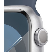 Apple Watch Seri 9 Gps 45MM Gümüş Rengi Alüminyum Kasa Spor Kordon - S/m MR9D3TU/A