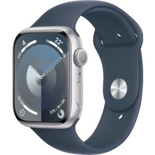 Apple Watch Seri 9 Gps 45MM Gümüş Rengi Alüminyum Kasa Spor Kordon - M/l MR9E3TU/A