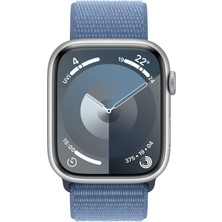 Apple Watch Seri 9 Gps 45MM Gümüş Rengi Alüminyum Kasa Spor Loop MR9F3TU/A