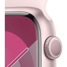 Apple Watch Seri 9 Gps 45MM Pembe Alüminyum Kasa Spor Kordon - S/m MR9G3TU/A