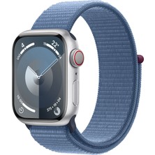 Apple Watch Seri 9 Gps + Cellular 41MM Gümüş Rengi Alüminyum Kasa Spor Loop MRHX3TU/A