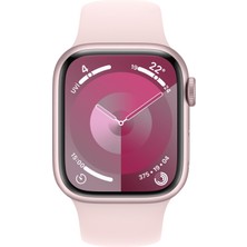 Apple Watch Seri 9 Gps + Cellular 41MM Pembe Alimünyum Kasa Spor Kordon - M/l MRJ03TU/A