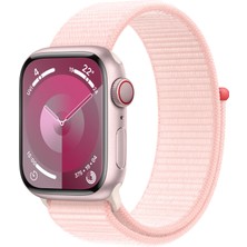 Apple Watch Seri 9 Gps + Cellular 41MM Pembe Alimünyum Kasa Spor Loop MRJ13TU/A