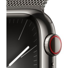 Apple Watch Seri 9 Gps + Cellular 41MM Graphite Paslanmaz Çelik Kasa ve Graphite Milanese Loop MRJA3TU/A