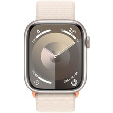 Apple Watch Seri 9 Gps + Cellular 45MM Yıldız Işığı Alüminyum Kasa Spor Loop MRMA3TU/A