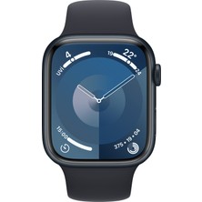 Apple Watch Seri 9 Gps + Cellular 45MM Gece Yarısı Alüminyum Kasa Spor Kordon - S/m MRMC3TU/A