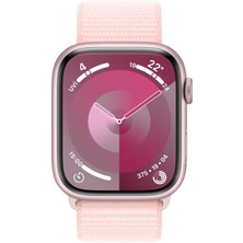 Apple Watch Seri 9 Gps + Cellular 45MM Pembe Alüminyum Kasa Spor Loop MRMM3TU/A