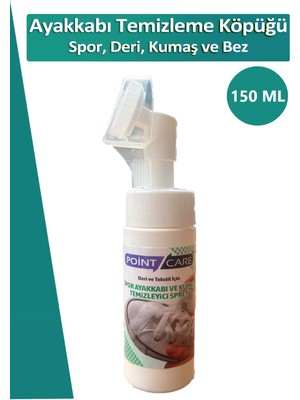 Point Care Spor Ayakkabı Deri ve Kumaş Temizleme Köpüğü 150 ml