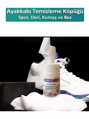 Point Care Spor Ayakkabı Deri ve Kumaş Temizleme Köpüğü 150 ml