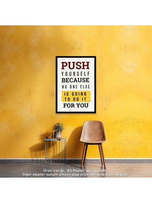 Posterya U1346 - İngilizce Motivasyon Duvar Yazısı Poster (21x29,7cm)
