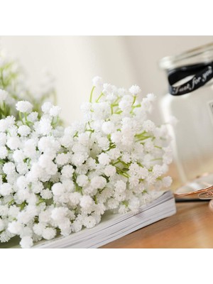 Breeze 10 Adet Gypsophila Yapay Çiçek Buketi Gypsophila Beyaz Büyük Çiçekler (Yurt Dışından)