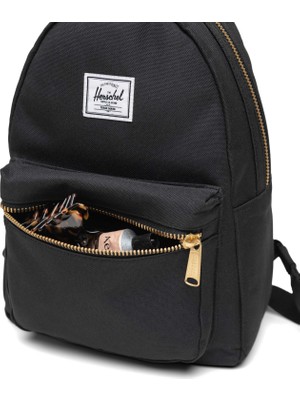 Herschel Nova Unisex Fermuarlı Mini Boy Siyah Sırt Çantası