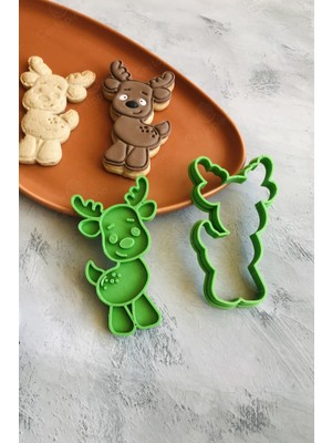 Cestopieno Yeşil Geyik Hamur Şekillendirici / Kurabiye Kalıbı