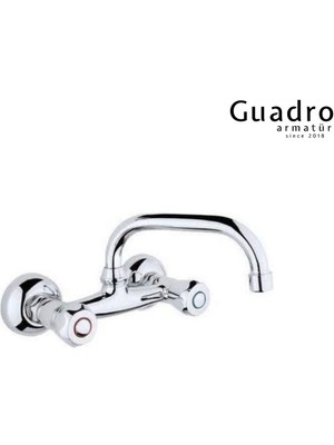 Guadro Armatür Duvardan Çevirmeli Mutfak Eviye Bataryası
