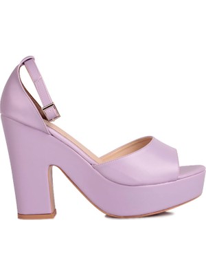 Fitbas 111098 930 Kadın Lila Büyük & Küçük Numara Platform Ayakkabı