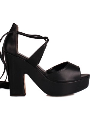 Fitbas 111090 014 Kadın Siyah Büyük & Küçük Numara Platform Ayakkabı