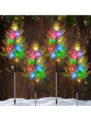 Zigver 1 adetGüneş Açık Bahçe Solar Noel Ağacı Işık Standı Bahçe LED Lamba Noel Dekorasyon Su Geçirmez Yıldız Fener Dekoratif Işık