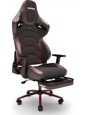 Warrior Kratos Antrasit / Pembe Oyuncu Koltuğu - Ayak Uzatmalı Profesyonel Bilgisayar Sandalyesi