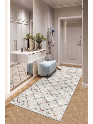 West Home Makinede Yıkanabilir Kaymaz Taban Leke Tutmaz Modernkesme Yolluk Mutfak Yolluk Halı Yolluk