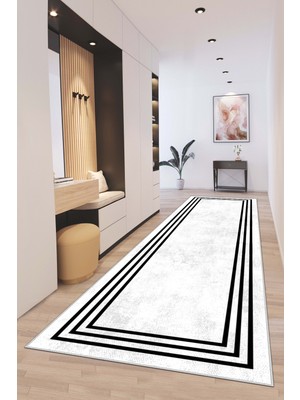 West Home Makinede Yıkanabilir Kaymaz Taban Leke Tutmaz Modernkesme Yolluk Mutfak Yolluk Halı Yolluk