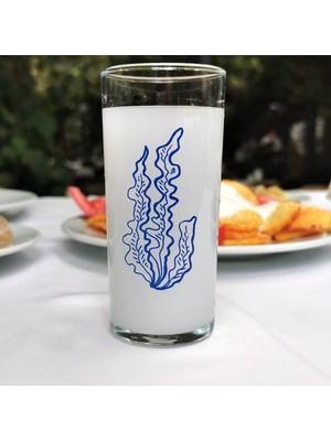The Lucid Lab Blue Coral V2 / Mercan Baskılı Paşabahçe Rakı Kadehi Ürününün Kopyası - 6 Adet