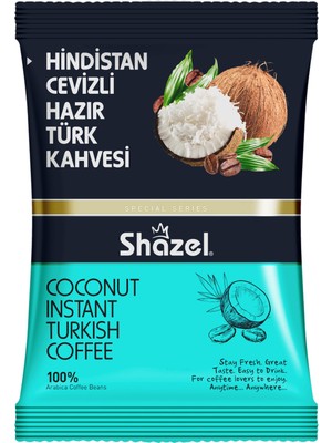Shazel Hindistan Cevizli Hazır Türk Kahvesi 100 gr x 4 Adet