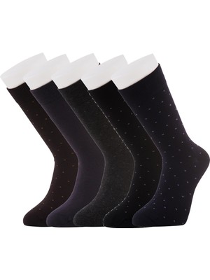 Moyra Socks 6 Çift Puantiye Desenli Bambu Erkek Çorabı