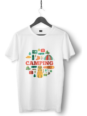 WHİPLASH Kamp Konseptli Büyük Beden Özel Tasarım Tişört,çatlama Solma Yapmayan Premium Kalite ,unisex Tshirt