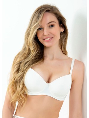 Düz Kumaşlı Ekru Sulu Sütyen C2T0N5O0