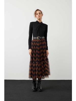 ROMAN Yaka Detaylı Örme Bodysuit Siyah K2423005_001