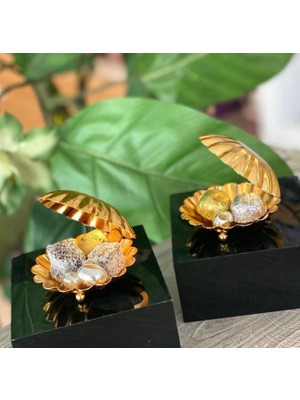 Yzhome 1 Adet Metal Istiridye Sunumluk Kahve Yanı Lokumluk