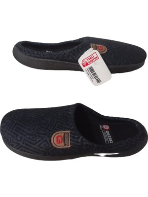 Gezer  Erkek Siyah Çizgili Günlük Ev Içi Terlik