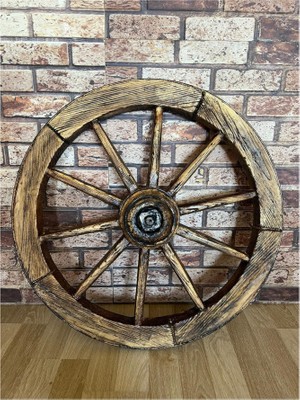 Poliüretan Ahşap Tekerlek Rustik Dekoratif At Arabası Tekeri