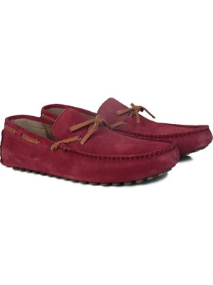 Fitbas 850223 627 Erkek Bordo Süet Loafer