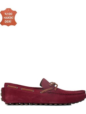 Fitbas 850223 627 Erkek Bordo Süet Loafer