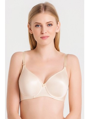 Düz Kumaşlı Ten İnce Süngerli Büyük Beden Toparlayıcı Sütyen C5T7N3O8