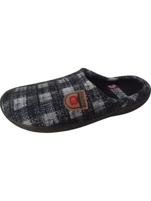 Gezer Unisex Füme -Kareli Günlük Ultra Hafif Ev Içi Terlik