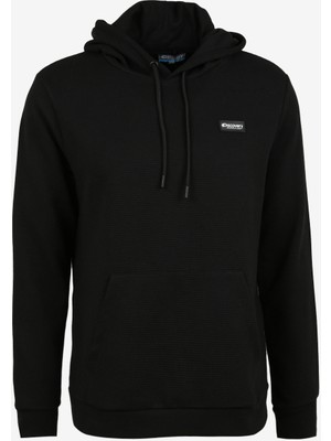 Discovery Expedition Siyah Erkek Kapüşonlu Sweatshirt D3WM-SWT27