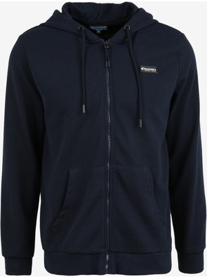 Discovery Expedition Lacivert Erkek Kapüşonlu Sweatmont D3WM-SWT10