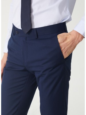 Süvari Normal Bel Slim Fit Lacivert Erkek Takım Elbise TK3000400223